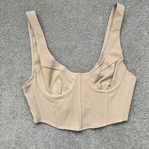 Tac Toc Elegant Tan Women's Bustier Top